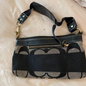 Black and Gold coach clutch